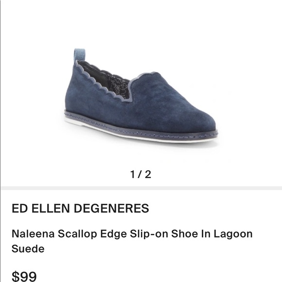 Womens flat shoes size 8.5, Navy Blue, KID SUEDE - Picture 1 of 7